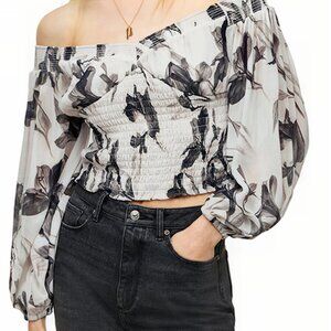 AllSaints - Tia Iris Off-the-Shoulder Top